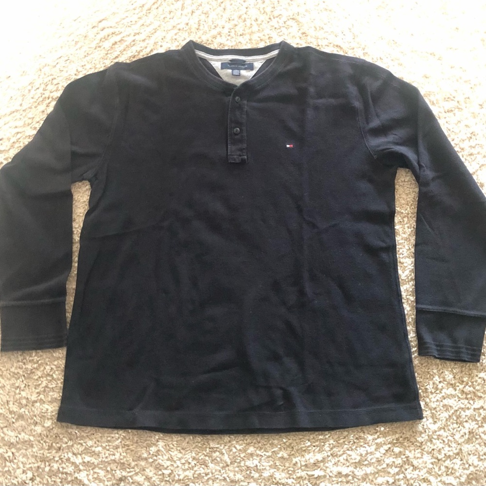 Tommy Hilfiger Black Henley Shirt